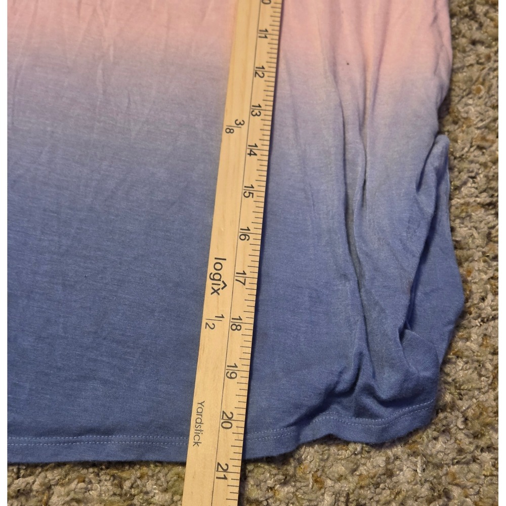 Hollister Easy Dip Tye‎ Short Sleeve T-Shirt Women's Size Small Pink Blue - Picture 2 of 7